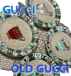 RARE Vintage GUCCI OLD GUCCI Plate Dish Decorative Plates Pot Angel God 4 Plates - Picture 1 of 12