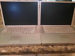 Lot of 2 Apple PowerBook G4. For parts only! Model A1106