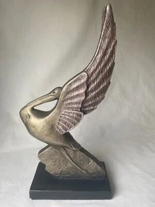 Vintage 1986 Austin Productions Crane Stork Sculpture Claude LeClerc 13" - Picture 1 of 9