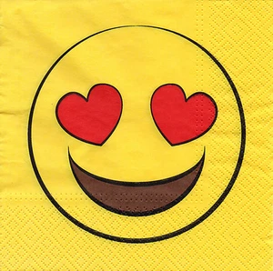 4 Servietten Motivservietten Serviettentechnik Emotion Liebe Smilie (1361) - Picture 1 of 1