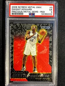 PSA 5 EX 2008 Skybox Metal PMG ROSSO gemme metallo prezioso Dwight Howard /50 G1049 - Foto 1 di 4