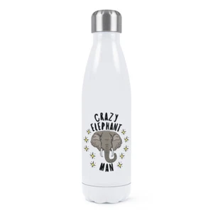 Crazy Elephant Man Stars Double Wall Water Bottle Funny Animal Joke - Picture 1 of 1