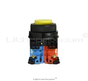 Interruptor de botón cabeza redonda extendida AR30E0R-11Y, 1NO + 1NC FUJI ELÉCTRICO  - Imagen 1 de 2