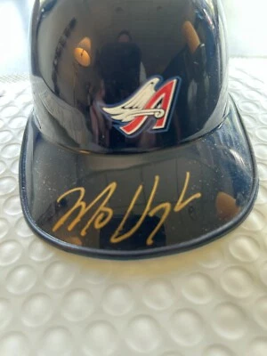MO VAUGHN *AUTOGRAPHED* California Angels micro mini batting helmet - Image 1 of 3