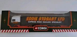 CORGI EDDIE STOBART DAF 95  CURTAINSIDE TRAILER MODEL 2001 BOXED truck TY87001 - Picture 1 of 4