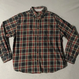 Camicia uomo Eddie Bauer manica lunga bottoni vestibilità classica quadri flanella XL - Foto 1 di 7