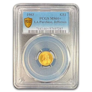 1903 Gold $1.00 Louisiana Purchase Jefferson MS-66+ PCGS - Picture 1 of 3