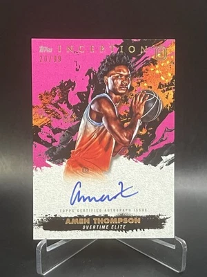 2021-22 Topps Inception Overtime Elite Amen Thompson Auto Magenta /99 - Image 1 of 2