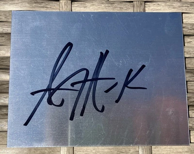 AJ Hawk Signed 3.5x4.5 Silver Paperboard Card Green Bay Packers Football A. J. - Image 1 of 4