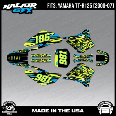 Graphics Kit for Yamaha TTR 125 (2000-2007) TTR125 Twitch Series - Cyan - Изображение 1 из 4
