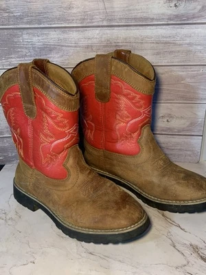 Botas vaqueras occidentales Buckaroo rojas Itasca para mujer talla 4 suelas antideslizantes Foto 1 de 4