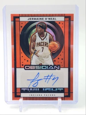 JERMAINE O'NEAL 2024-25 OBSIDIAN TWILIGHT SIGNATURE ORANGE AUTO /99 Q5908 - Image 1 of 2