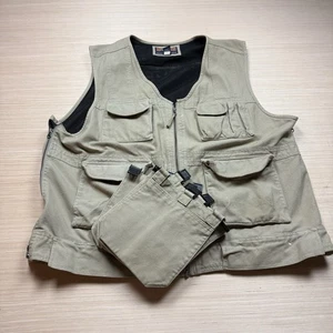 Duluth Trading Utility Vest Men’s Size XXL Fishing Hunting Work Tan Canvas - Picture 1 of 8