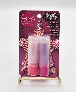 NEW EOS Holiday Collection 2 Pk Lip Balm Sparkling Appletini Blackberry Bellini - Picture 1 of 2