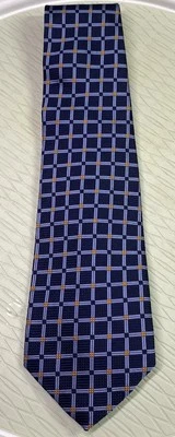 Corbata para hombre Robert Talbot NORDSTROM 100 % seda hecha a mano azul y naranja Foto 1 de 4