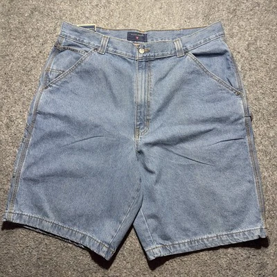 Saddlebred Carpenter 牛仔短裤男式 36x11 蓝色休闲工作服新款棉 — 第 1/4 张图片