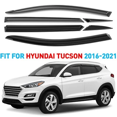 Side Window Deflectors Rain Guards for 2016-2021 Hyundai Tucson - Image 1 of 4
