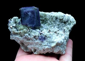 Muestra mineral cristal fluorita púrpura transparente natural 355 g/yaogangxian - Imagen 1 de 10