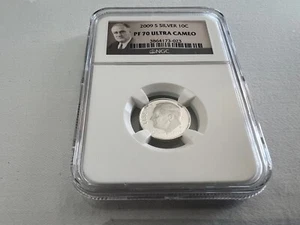 2009-S SILVER ROOSEVELT DIME NGC PF70 ULTRA CAMEO "PORTRAIT LABEL" TOP POP - Picture 1 of 4