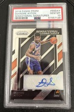 2018-19 Panini Prizm DeAndre Ayton Sensational Signatures RC Rookie AUTO PSA 10