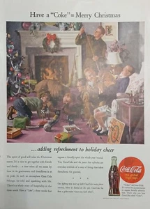 Coca-Cola 1944 Bebida Soda Anuncio Vintage Have a Coke Feliz Navidad - Imagen 1 de 1
