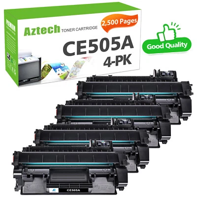 1-4PK for HP 05A CE505A Toner Cartridge LaserJet P2035 P2050 P2030 P2035 Printer - Image 1 of 4