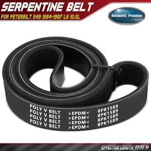 62.56 in Fan Serpentine Belt for Peterbilt 349 1984 1985 1986 1987 10.0L Diesel - Picture 1 of 10