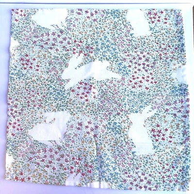 SERVILLETAS MARTHA STEWART 4 19 X19 ROSA VERDE CONEJITO FLORES PRIMAVERA ALGODÓN POLIÉSTER Foto 1 de 4