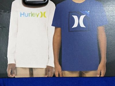Hurley Youth Boys' 2 Pack White/Blue SL&LS Graphic T-Shirt (986131-023) Asst Siz - Image 1 of 3