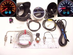 RSR Abgastemperatur Anzeige 4 in 1 Benzindruck Öldruck Öltemperatur EGT 60 Gauge - Bild 1 von 7
