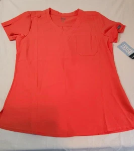 Medcouture scrubs insight top 1-Pocket Tuck-In Top coral small style 2432 NWT - Picture 1 of 8