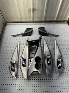 INTERIOR DOOR PANEL DASH CONSOLE TRIM SET SILVER INFINITI Q50 (14-20) OEM USED - Picture 1 of 19