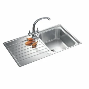 FRANKE ASCONA INSET SINK STAINLESS STEEL 1 BOWL 860 X 510MM (79251)B - Picture 1 of 18