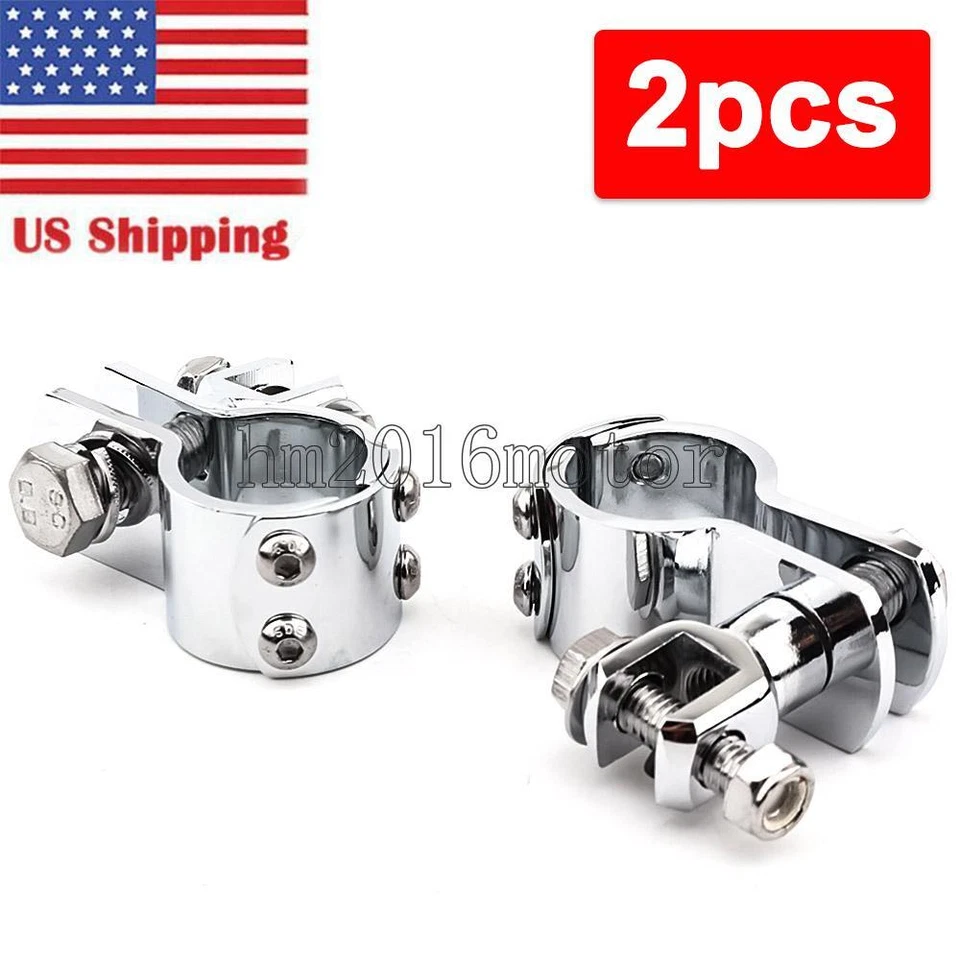 Motorcycle Crash Bar Highway Foot Pegs Clamps for Harley-Davidson Touring - Изображение 1 из 4