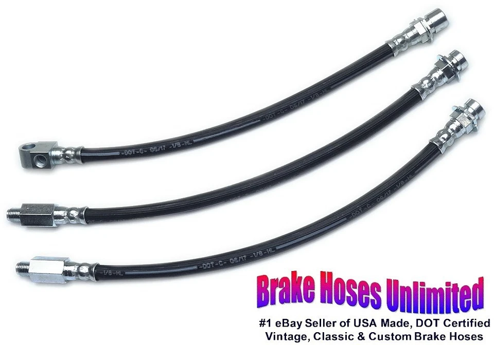 BRAKE HOSE SET Chevrolet Biscayne, 1969 1970, Drum - Imagem 1 de 1
