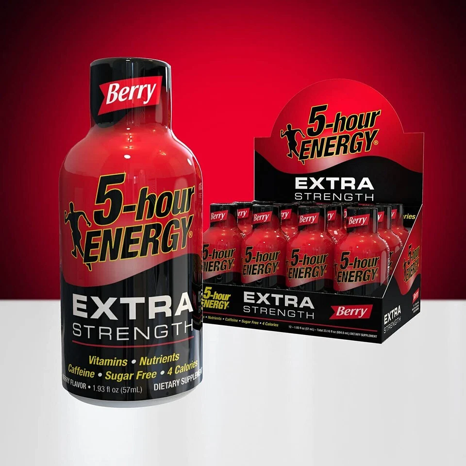 Energía de 5 horas, fuerza extra, baya, 1,93 fl oz, 12 unidades Foto 1 de 1