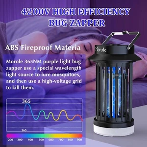 Rechargeable Mosquito Zapper with LED Light, Portable Electric Fly Trap,for Home - Picture 1 of 6