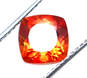 Cojín naranja natural de 5,95 quilates zafiro certificado piedras preciosas sueltas con regalo gratis - Imagen 1 de 7