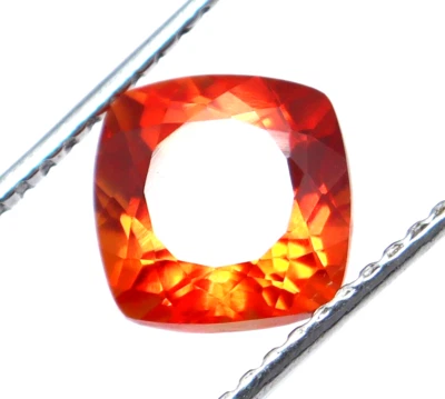 Cojín naranja natural de 5,95 quilates zafiro certificado piedras preciosas sueltas con regalo gratis Foto 1 de 4
