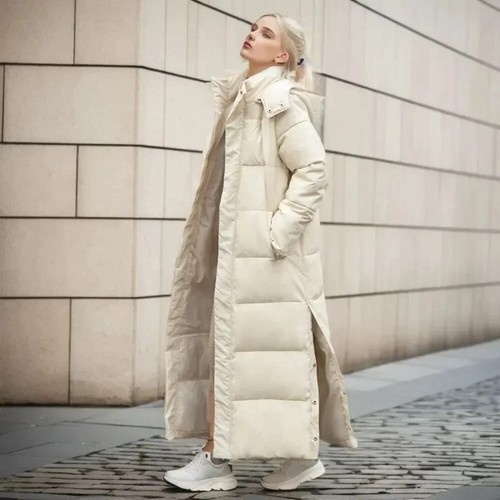 OFF WHITE Cappotto Cotone Lungo Parka Cappotto Giacca Donna 2025 Autunno Inverno Spesso Cappotti Caldi...