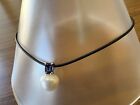 14.5mm! WHITE SOUTH SEA PEARL +IOLITE +18ct W GOLD PENDANT+CERTIFICATE AVAILABLE