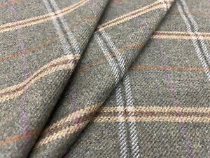 Mulberry Lee Jofa 100% Wool Check Uphol Fabric- Islay Forest 4.15 yds FD700.R102