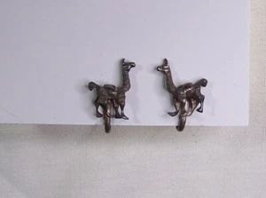 PAR DE PENDIENTES VINTAGE LLAMA CLIPON POSTE METAL - Imagen 1 de 4