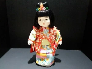 Vtg 14" Ichimatsu Gofun Japanese Girl Doll  Signed Okinawa c1973 - Picture 1 of 6