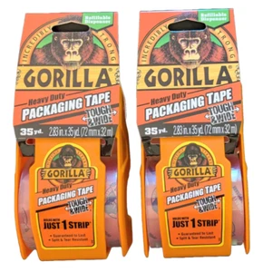 Gorilla Heavy Duty Packaging Tape 2.83in x 35 yards Refillable Disp 2 pack - Picture 1 of 4