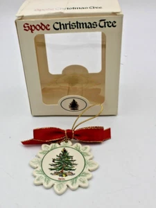 SPODE Christmas Tree Ornament Porcelain Vintage Boxed - Picture 1 of 7