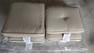 CUSHIONS ONLY Belden Park Outdoor Furniture Patio 2-Person Glider Bench Beige - Picture 1 of 10