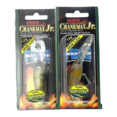 JAPANESE CRANKBAITS • Lote de 2 señuelos de pesca DUEL JAPAN • CRANKMAX JR x2 Foto 1 de 3