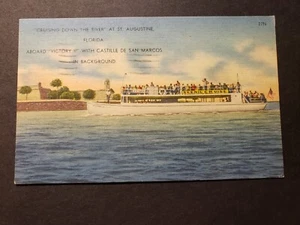 VICTORY II Scenic Cruise Boat, ST. AUGUSTINE, FL Naval Cover 1952 Postcard - Picture 1 of 2