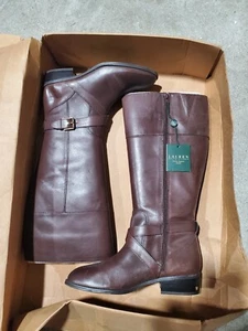*CHEAP* Lauren Ralph Lauren Womens Wide Shaft Dark Boot Size 8.5 (SEE DESC) - Picture 1 of 3